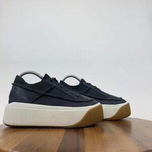 Womens Ugg EZ-Duzzit Blue Leather Platform Platform Casual Sneakers Size 7 M GUC